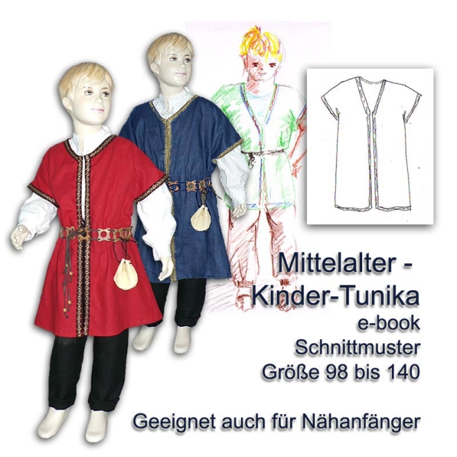 to play Menstruation lunch Schnittmuster für Mittelalter-Tunika für Kinder Ritterkostüm nähen